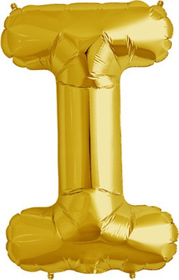 

Events Framer Solid I - Alphabet Foil Balloon Gold Letter Balloon(Gold, Pack of 1)