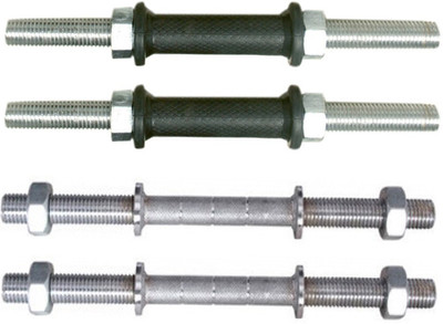 

Faiydashop Pack of 4 Dumbbell Rods With Steel Nuts Weight Lifting Bar(Black, Silver)