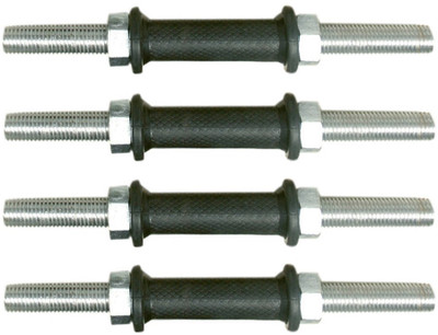 

Faiydashop Steel Dumbbell Rod With Rubber Grip Weight Lifting Bar(Silver, Black), Black;silver