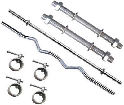 

Faiydashop Curl Bar, Straight Bar, Dumbbell Rods Weight Lifting Bar(Silver)