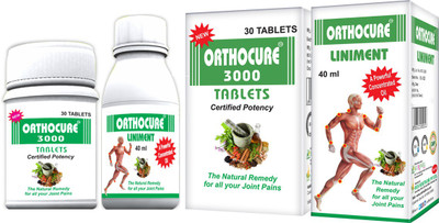 

Ortho Cure Tablets 3000 - (30 Tablets) & Orthocure Liniment Joint Pain Oil (40ml) (Combo Of 2) Liquid(40 ml)