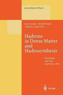 Hadrons in Dense Matter and Hadrosynthesis(English, Paperback, unknown)