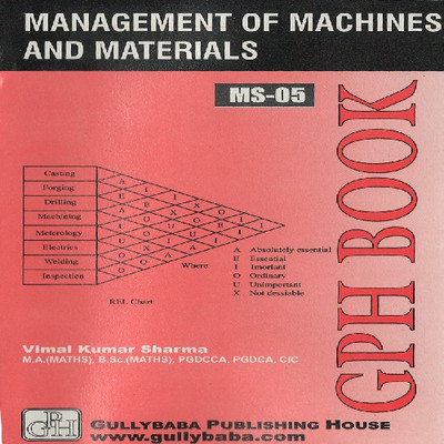 Ms-05 Management of Machines & Materials(English, Paperback, Sharma Vimal Kumar)