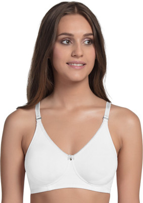 Enamor High Coverage, Wirefree A055 Comfort Shaper Cotton T-shirt Women Full Coverage Non Padded Bra(White)