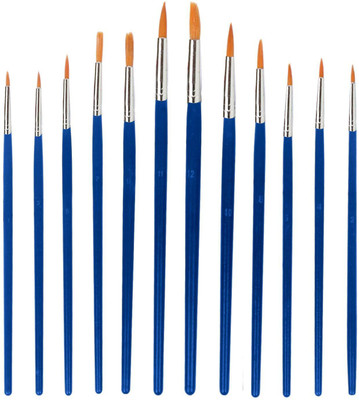 

Treely Artist Professional Paint Brush Set, Wooden Long Handle Brush, Oil Acrylic Watercolor Painting Set(Pack of 12)