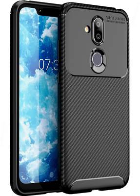 Golden Sand Back Cover for Nokia 8.1  (Black, Shock Proof)