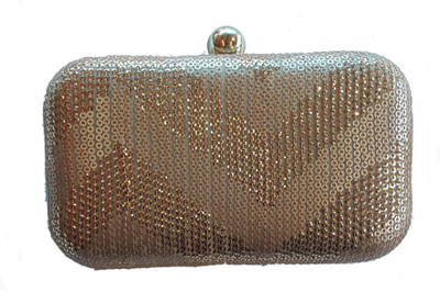 

The Indian Handicraft Store Party Gold Clutch
