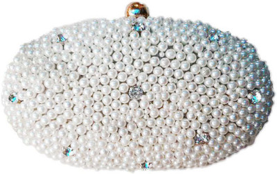 

The Indian Handicraft Store Party White Clutch