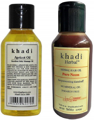 

Khadi Herbal Pure Neem Apricot OiL 100ml Pack of 2(Set of 2)