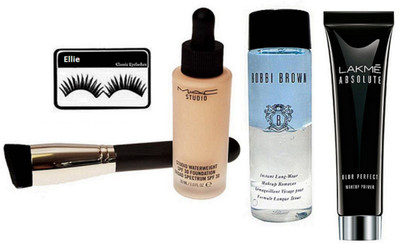 

ellie Eyelashes, Waterweight Foundation, Absolute Primer,Bobbi Brown Makeup Remover,makeup brush(Set of 5)