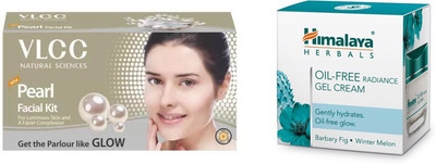 

Himalaya Oil Free Radiance Gel Cream, Pearl Facial Kit(Set of 2)