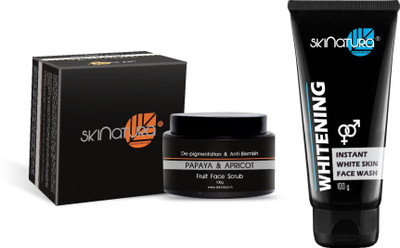 

Skinatura Papaya & Apricot Fruit Face Scrub, Instant Whitening Face Wash with Cool Menthol Face Wash(Set of 2)