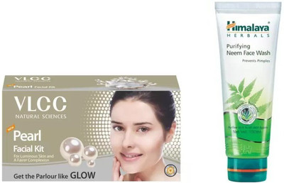 

Himalaya Purifying Neem Face Wash, Pearl Facial Kit(Set of 2)