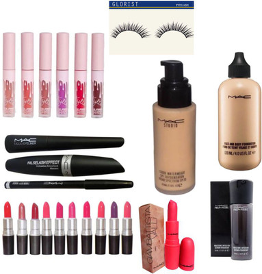 

glorist eyelash with combo makeup kit(Set of 10)