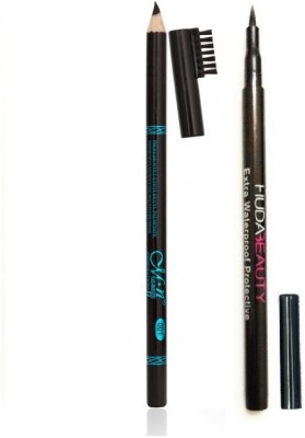 

MN WATERPROOF EYE BROW PENCIL WITH WATERPROOF EXTRA PROTECTIVE EYE LINER(Set of 2)