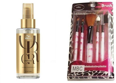 

jollity Make up Brush Set of 5 And Wella Oil Reflection 100Ml(Set of 2)