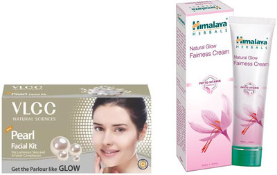 

Himalaya Natural Glow Fairness Cream, Pearl Facial Kit(Set of 2)