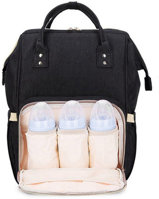 

Shanbuyers Diaper Bag, Baby Bag, Mummy Bag, Handbag, Nursery Bag Stylish Maternity Cum Travelling Backpack (Black) Diaper Bag(Black)