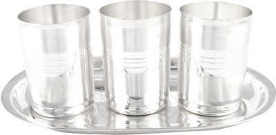 GS Museum Pack of 4 Dinner Set(Silver Plated)
