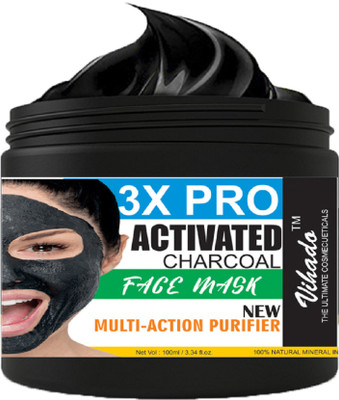 

Vihado Charcoal Charcoal Carbon Peel Off Diy Purifying Black Mask For Blackhead Whitehead Pores Face Nose For Unisex (100 g)(100 ml)