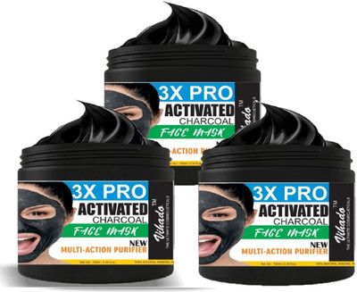 

Vihado Activated Charcoal Mask Cream 100 Gm Pack of 3 (300 GM)(100 ml)