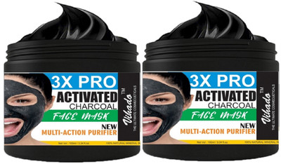 

Vihado CHARCOAL BLACK MASK FOR MEN 100 GM Pack of 2 (200 g)(100 ml)