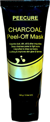 

Peecure 100 gm Activated Charcoal Peel Off Black Face Mask Deep Cleansing With Instant Glow(100 g)