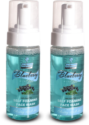 

BioBeauty Blue Berry Mint Self Faoming Facw Wash Glowing&Soft All Type Skin Face Wash(300)