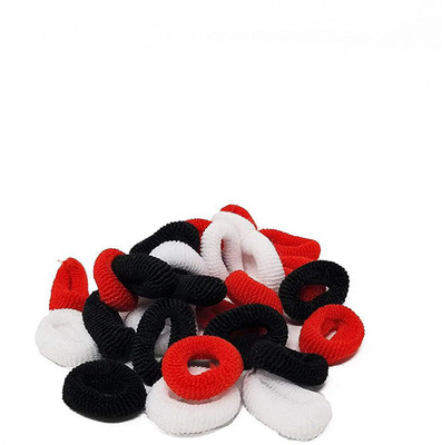 

HONBON 100 Pieces multicolor Colors Mini Elastic Soft Rubber Hair Bands for Baby Girl- Black for Girls/Woman … Hair Band(Red, White, Black)