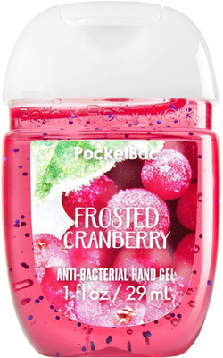 

Bath & Body Works PocketBac Anti-Bacterial Hand Gel, Frosted Cranberry - 29ml (1oz)(29 ml, Bottle)
