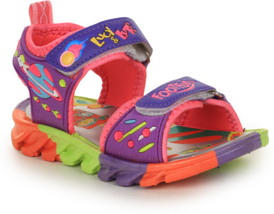 Liberty Boys & Girls Velcro Sports Sandals(Purple