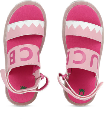 

United Colors of Benetton Girls Velcro Sports Sandals(Pink, 902