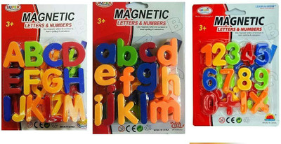 

FUTUREZ KEY Kid's Magnetic Learning Letters, First Educational Toy, Alphabets and Numbers Pack of 3 (Multicolour)(Multicolor)