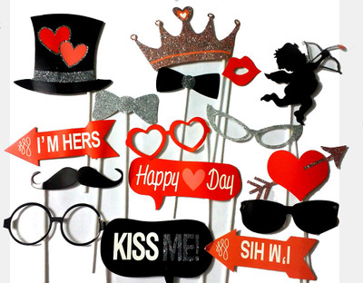 

Art Bundle Glitter Fashion Bling Colourful Props Photo Booth Props Panel Hen Party Fun Accessories Wedding Baby Christmas Birthday Anniversary Newborn Party Shower Decor Mustache Crown Ring Kiss Mouths Photo Booth Board(Wedding)