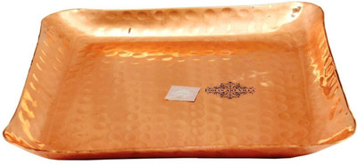 

IndianArtVilla Copper Small Square Tray - 8.0" Inch Length Tray