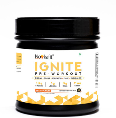 

Novkafit Ignite Pre-Workout - (Fruit Punch Flavour) BCAA(200 g, Fruit Punch)