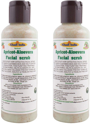 

Khadi India Apricot-Aloevera Facial Scrub PAck of (2 x210 ml) Scrub(210 ml)