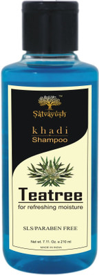 Satvayush Herbal Anti-Dandruff Shampoo/Cleanser (TEATREE- 210 ml ) - A Khadi Product(210 ml)