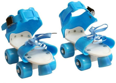 

skyler Skating Shoes in blue for kids Quad Roller Skates - Size 16-22 UK(Blue)