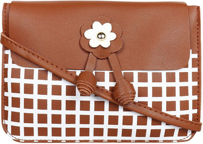 

FANDDC Women Casual, Formal, Evening/Party, Sports Brown Polyester Sling Bag