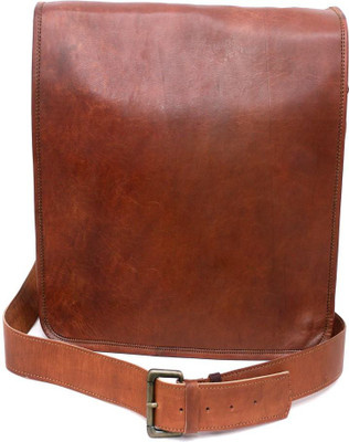 

dzcollections Men & Women Formal Brown Genuine Leather Sling Bag