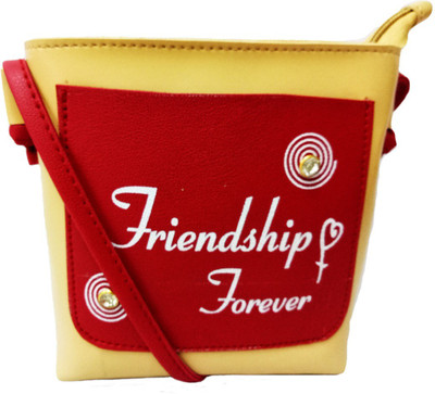 

BANDICOOT Women Casual Yellow, Red PU Sling Bag, Red;yellow