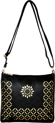 

Quickk Women Casual Black Leatherette Sling Bag