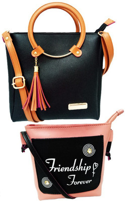 

BANDICOOT Girls Evening/Party, Casual, Formal Black, Black PU Sling Bag