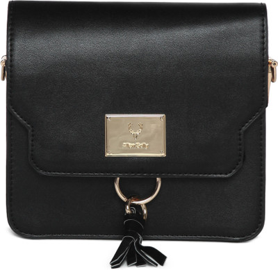 

Allen Solly Women Casual Black PU Sling Bag