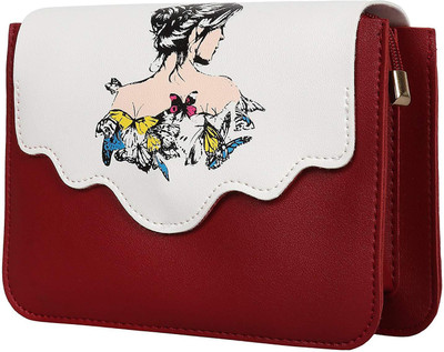 

FANDDC Women Casual, Formal, Evening/Party, Sports Maroon Polyester Sling Bag