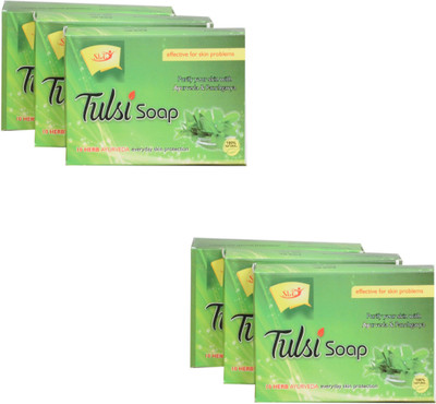 

SLT AYURVEDA TULSI SOAP (PACK OF 6)(.450 g, Pack of 6)