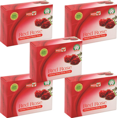 

Sudarshan Ayurveda Handmade Herbal Soap "Red Rose"(300 g, Pack of 5)