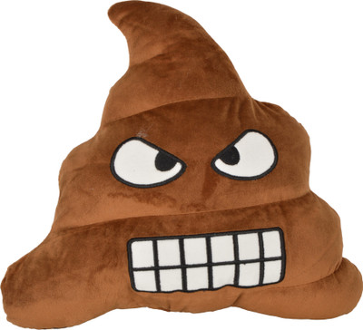

Deals India Grinning Emoji poop Brown Cute Cushion Pillow (35 cm) - 35 cm(Brown)