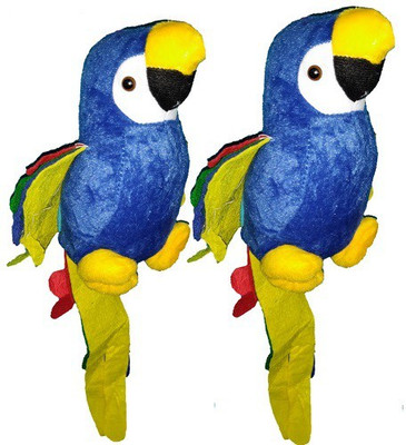 

fabbud CUTE BLUE MUSICAL PARROT STUFFED PLUSH SOFT TOY - 20cm (Multicolor) - 20 cm(Multicolor)